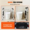 VEVOR Toilet Safety Rail, Folding Toilet Seat Frame, Adjustable Width & Height Fit Most Toilets, Supports 300lbs
