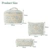 Travel Cosmetic Bags for Women(3 pcs) Cute Floral Makeup Bag
