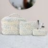 Travel Cosmetic Bags for Women(3 pcs) Cute Floral Makeup Bag